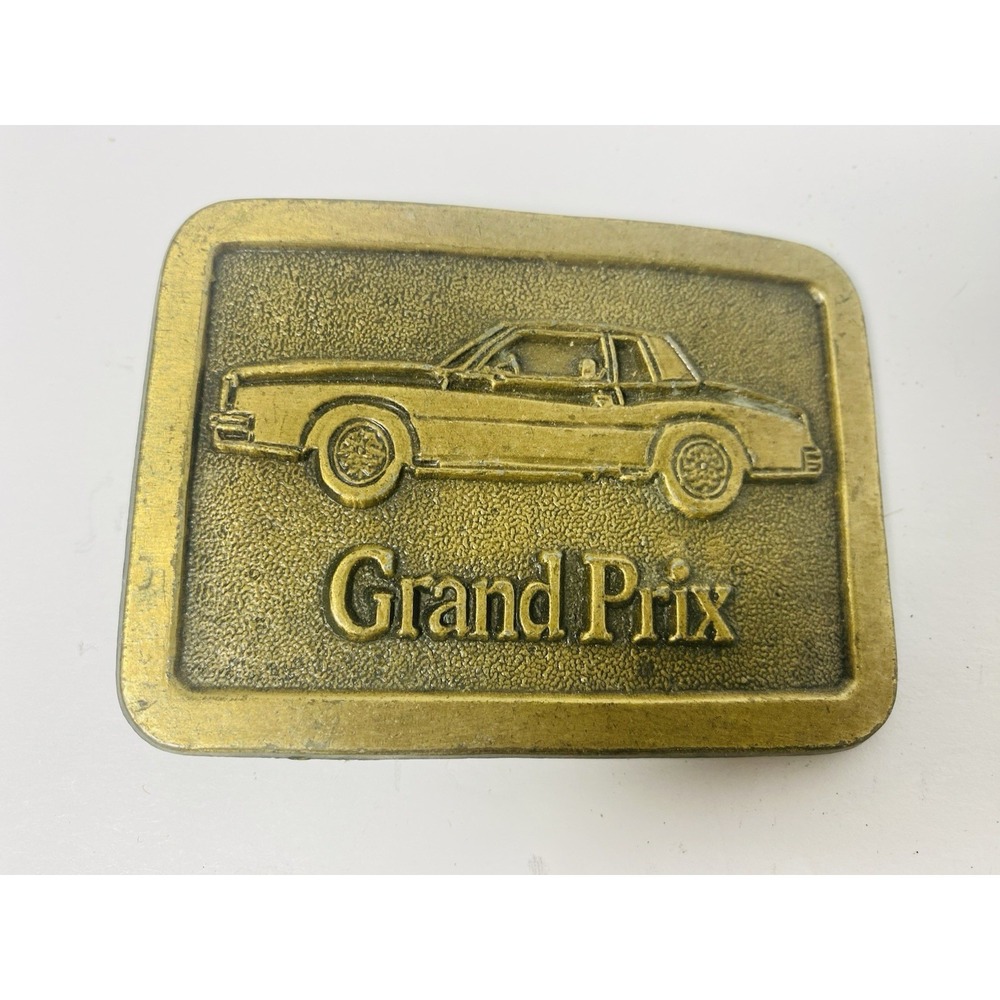 Grand Prix Car Vintage Metal Belt Buckle